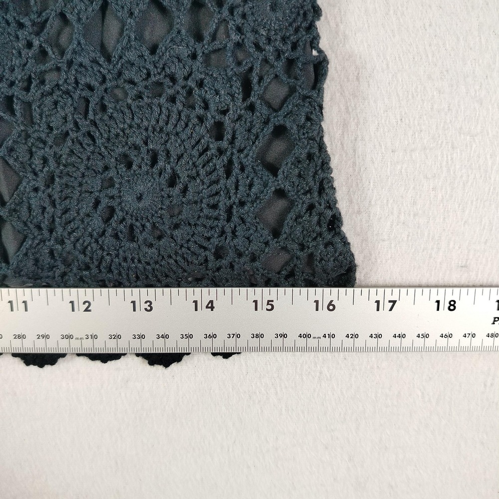 Lauren Ralph‎ Lauren Sweater Womens Medium Crochet Silk Blend Hand Knit Pullover - Picture 14 of 14